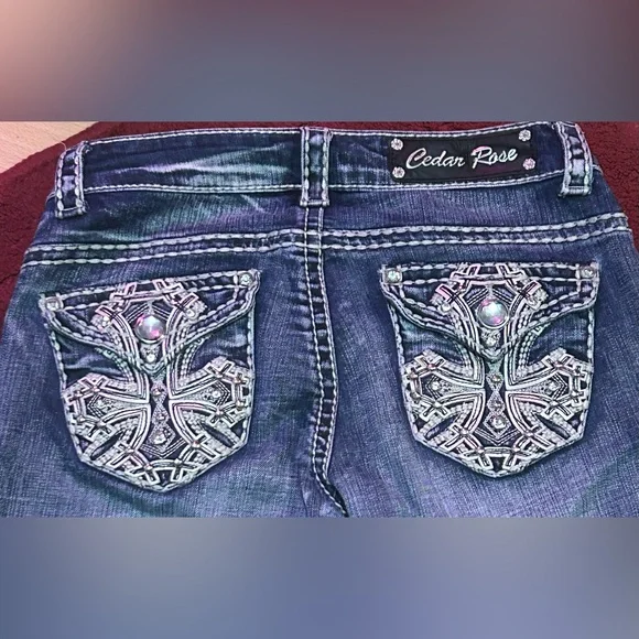 🌟🌟EUC🌟🌟 ROSE BOOT CUT SIZE 26/34 Classic Woman’s Blue Jeans - Picture 6 of 13